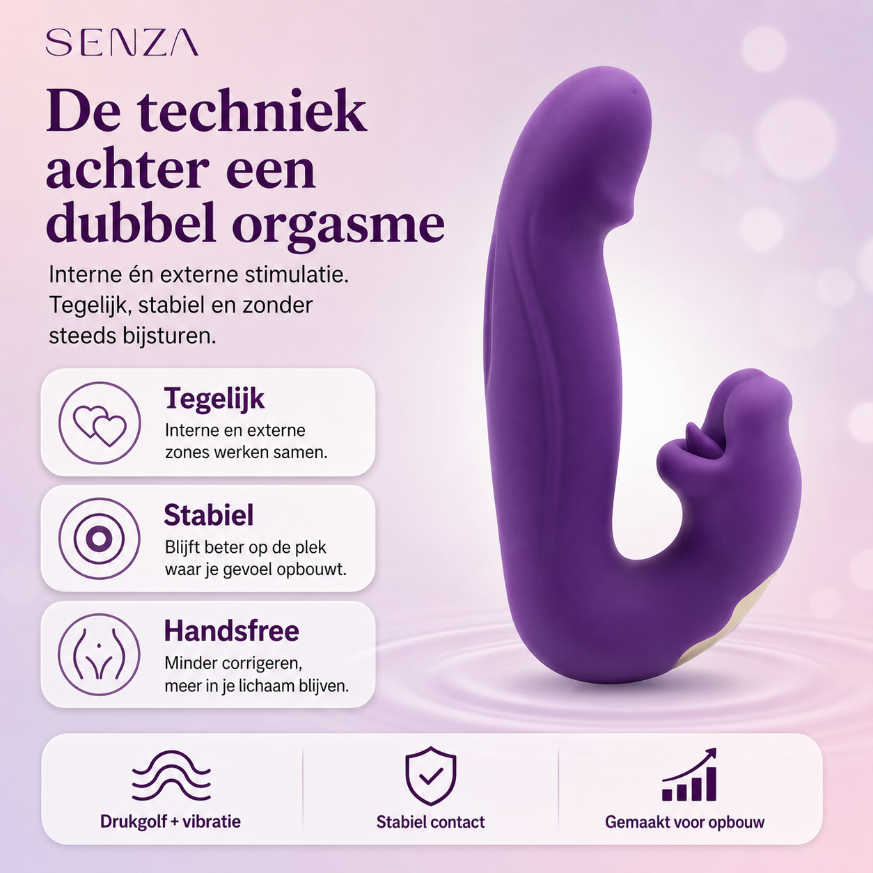 Senza™ 4-in-1 Dubbel Orgasme Activator